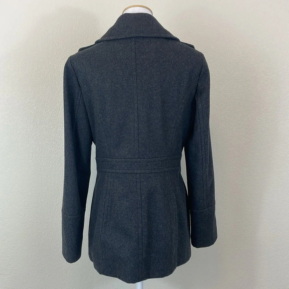Michael Kors dark gray wool pea coat size small - Picture 4 of 8